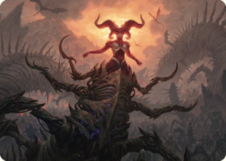 Sheoldred, the Apocalypse Art Card [Dominaria United Art Series] Magic: The Gathering