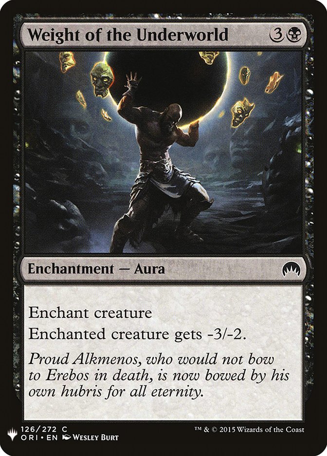 Weight of the Underworld [Mystery Booster] Magic: The Gathering