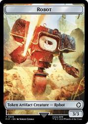 Radiation // Robot Double-Sided Token [Fallout Tokens] Magic: The Gathering