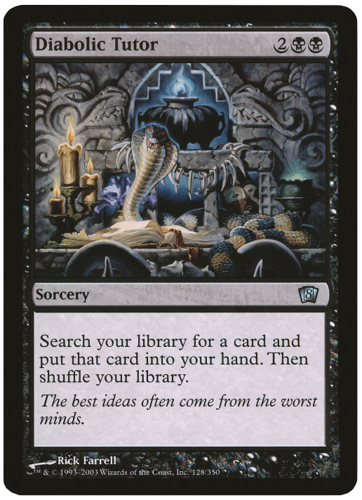 Diabolic Tutor (Oversized) [Eighth Edition Box Topper] Magic: The Gathering