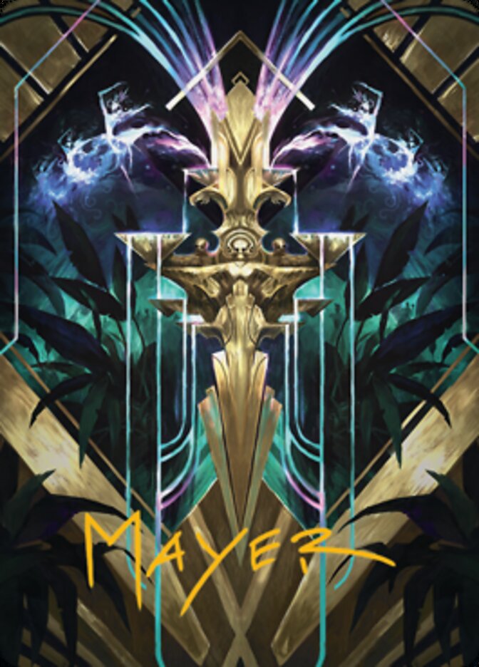 Halo Fountain Art Card (Gold-Stamped Signature) [Streets of New Capenna Art Series] Magic: The Gathering