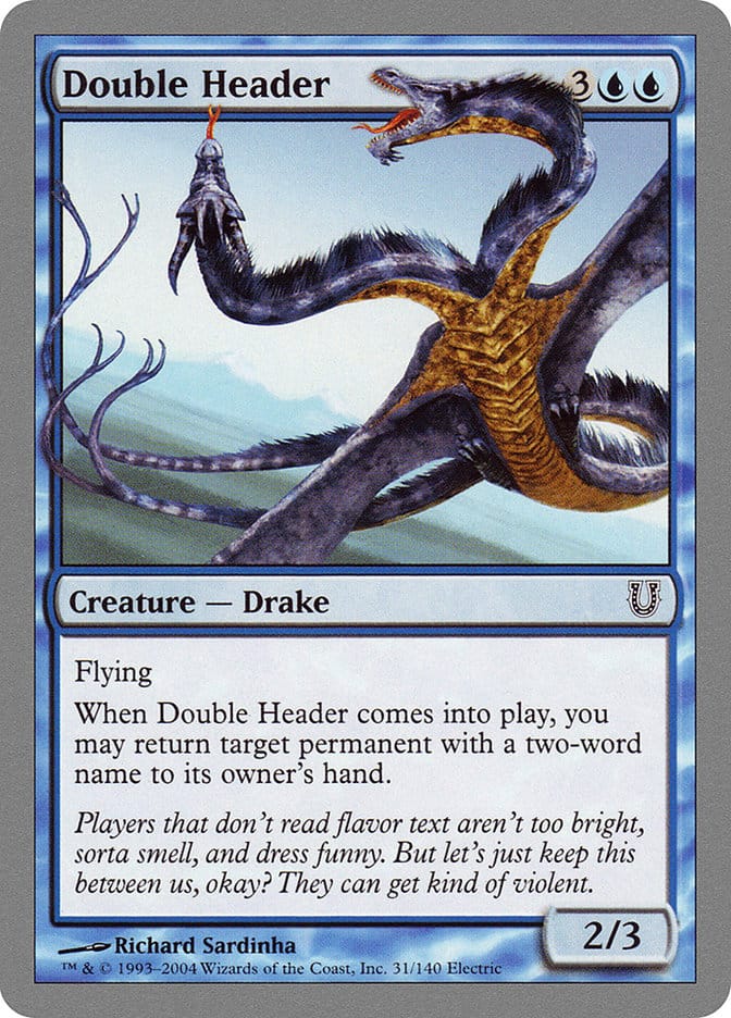 Double Header [Unhinged] Magic: The Gathering