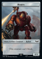 Astartes Warrior // Robot Double-Sided Token (Surge Foil) [Warhammer 40,000 Tokens] Magic: The Gathering