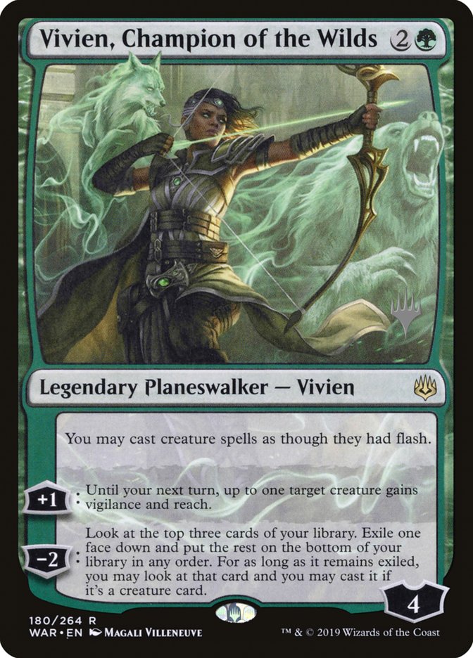 Vivien, Champion of the Wilds (Promo Pack) [War of the Spark Promos] Magic: The Gathering