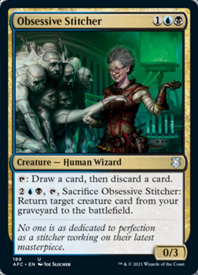 Obsessive Stitcher [Dungeons & Dragons: Adventures in the Forgotten Realms Commander] Magic: The Gathering