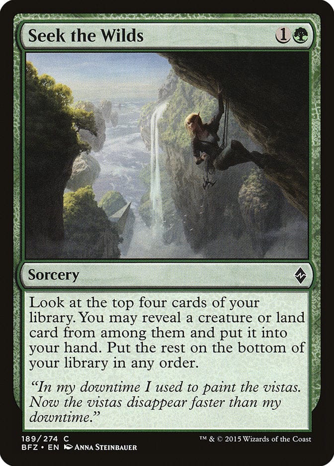 Seek the Wilds [Battle for Zendikar] Magic: The Gathering