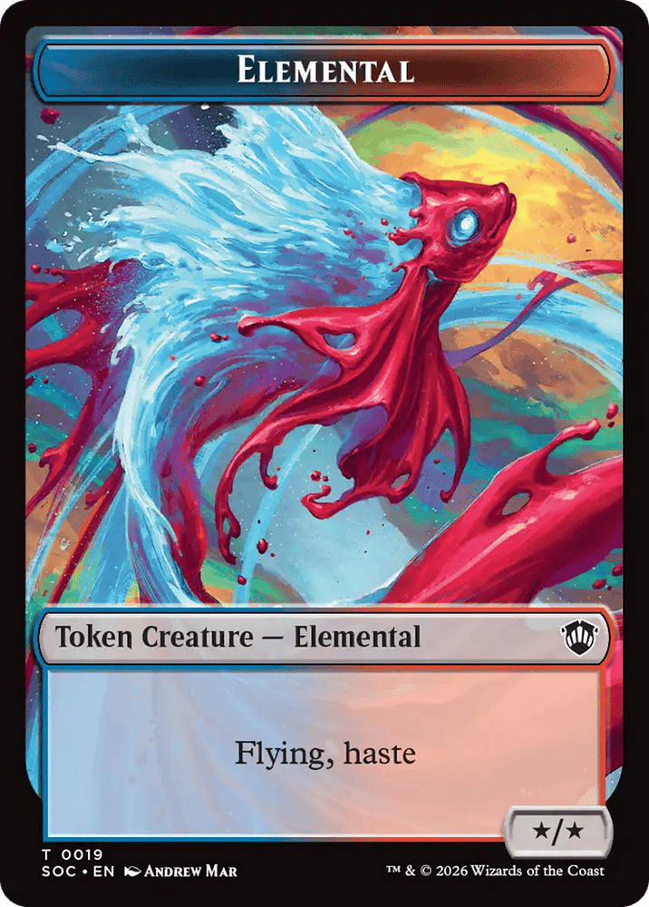 Elemental (0019) // Copy Double-Sided Token [Secrets of Strixhaven Commander Tokens]