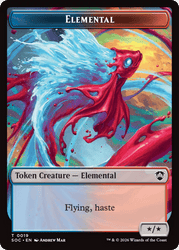 Dragon Illusion // Elemental (0019) Double-Sided Token [Secrets of Strixhaven Commander Tokens]