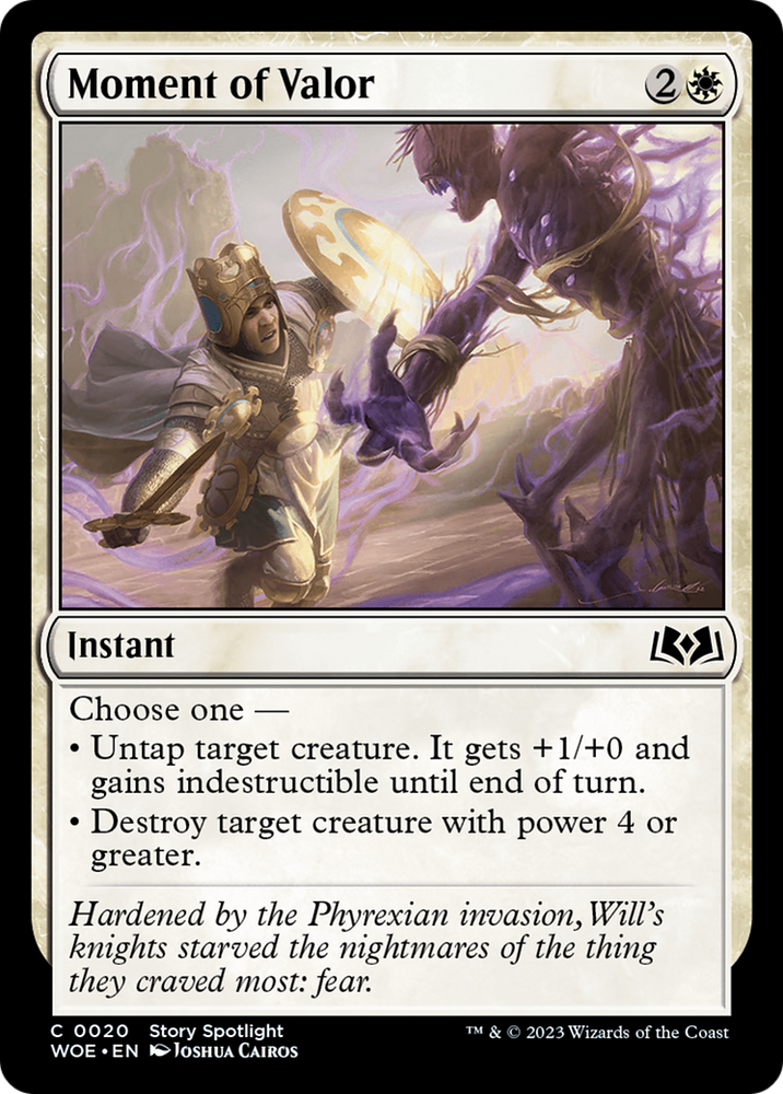 Moment of Valor [Wilds of Eldraine] Magic: The Gathering
