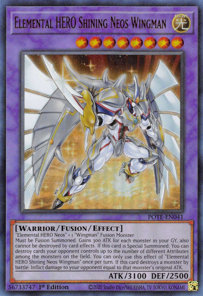 Elemental HERO Shining Neos Wingman [POTE-EN041] Ultra Rare - Yugioh Cards For Your TCG Needs!