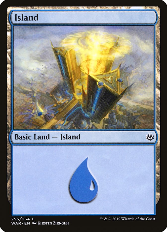 Island (255) [War of the Spark] Magic: The Gathering
