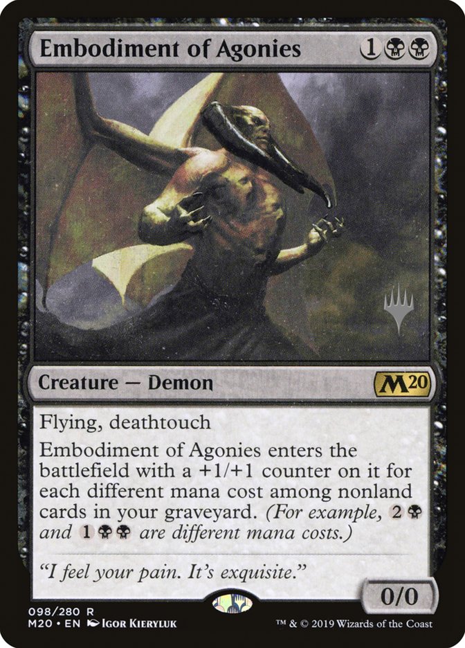 Embodiment of Agonies (Promo Pack) [Core Set 2020 Promos] Magic: The Gathering