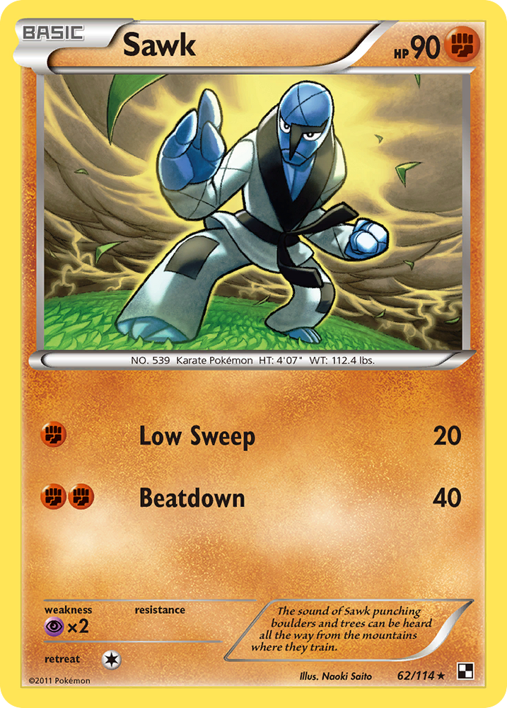 Sawk (62/114) [Black & White: Base Set] Pokémon