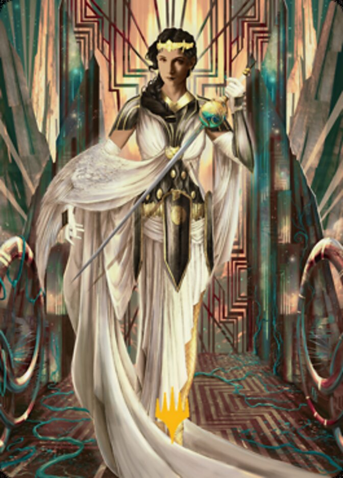 Elspeth Resplendent 2 Art Card (Gold-Stamped Signature) [Streets of New Capenna Art Series] Magic: The Gathering