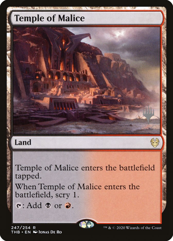 Temple of Malice (Promo Pack) [Theros Beyond Death Promos] Magic: The Gathering