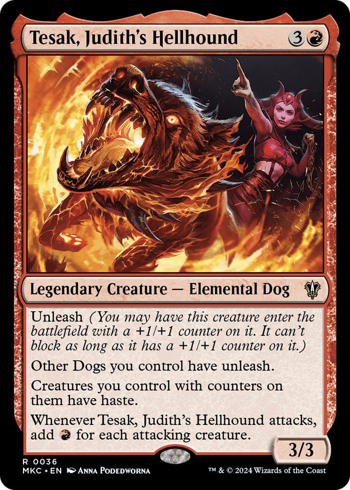 Tesak, Judith's Hellhound [Murders at Karlov Manor Commander] Magic: The Gathering