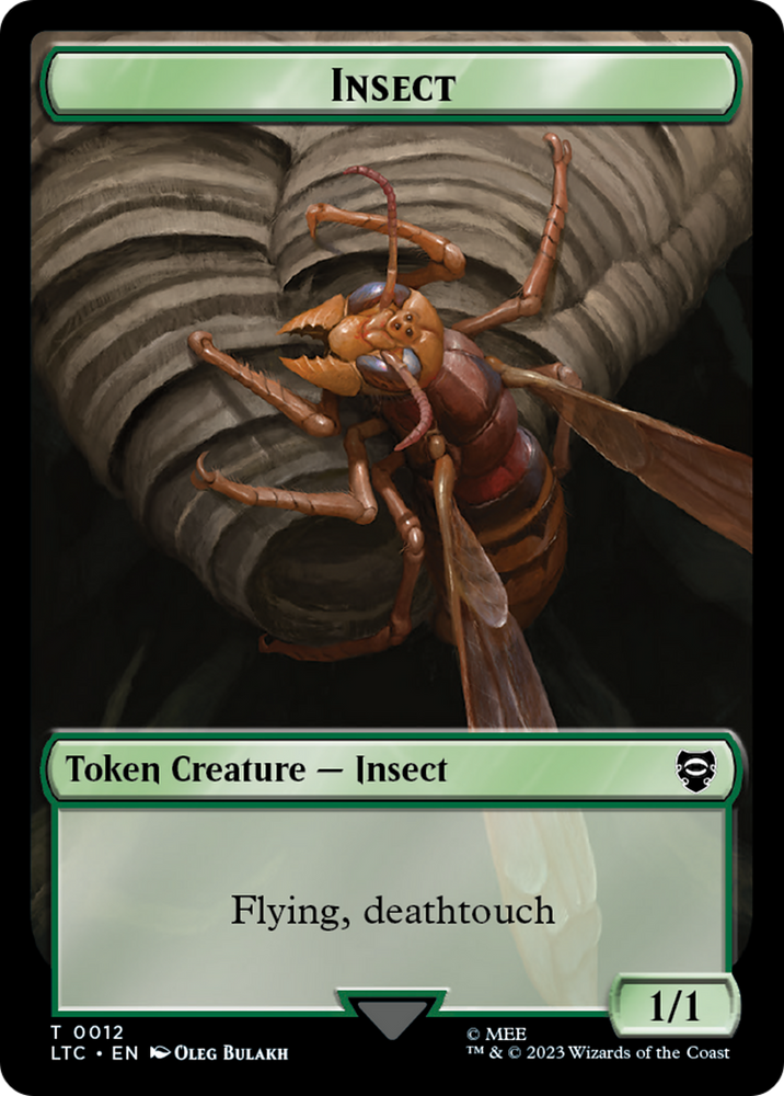 Elf Warrior // Insect Double Sided Token [The Lord of the Rings: Tales of Middle-Earth Commander Tokens] Magic: The Gathering