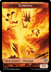 Elemental (0014) // Soldier (0026) Double-Sided Token [Outlaws of Thunder Junction Commander Tokens] Magic: The Gathering