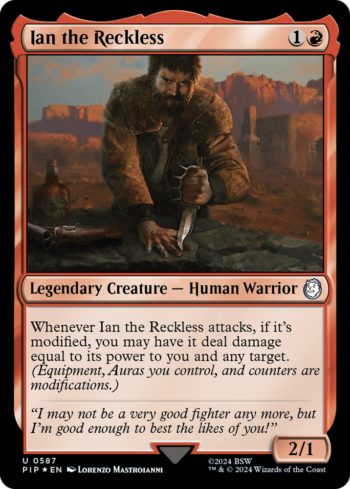 Ian the Reckless (Surge Foil) [Fallout] Magic: The Gathering