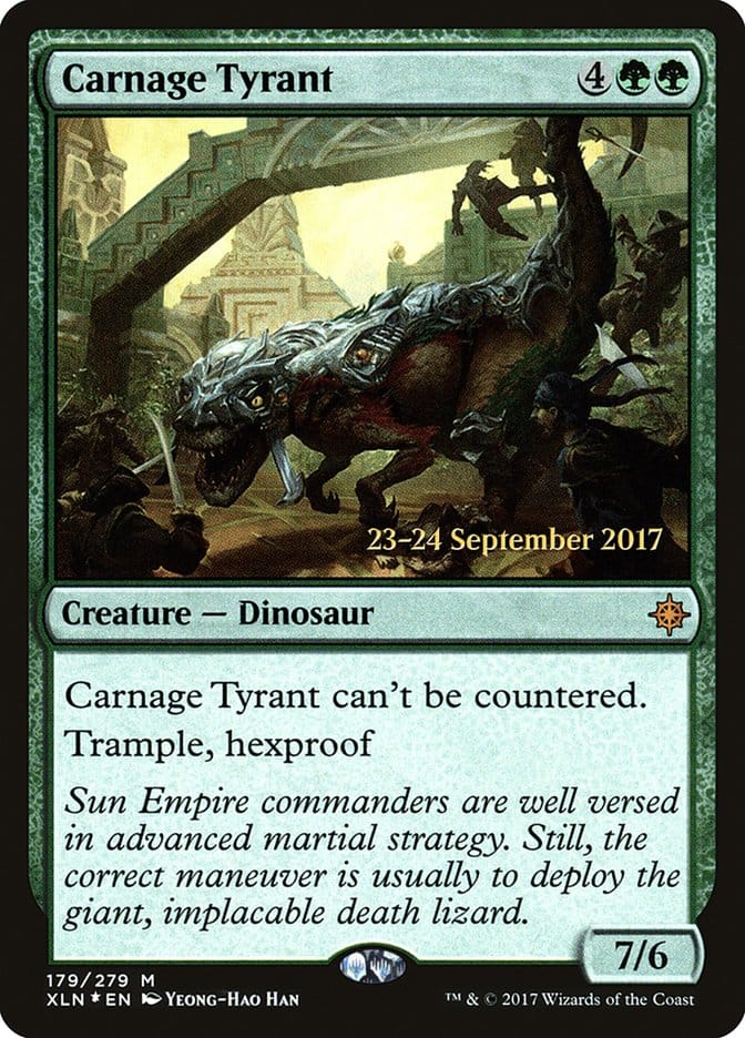 Carnage Tyrant [Ixalan Prerelease Promos] Magic: The Gathering