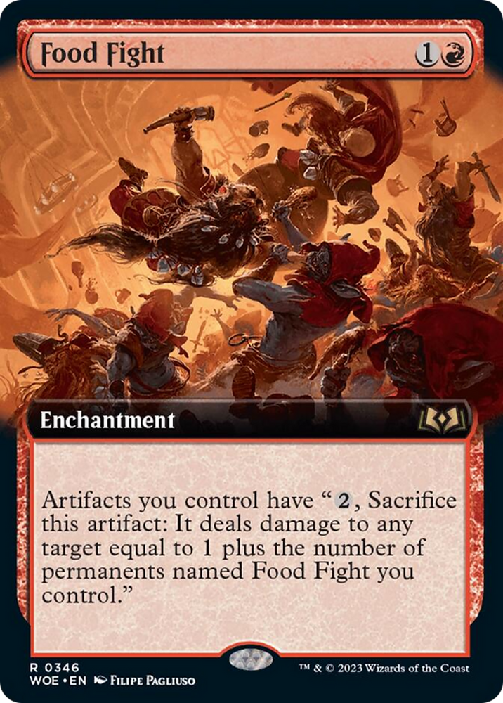 Food Fight (Extended Art) [Wilds of Eldraine] Magic: The Gathering