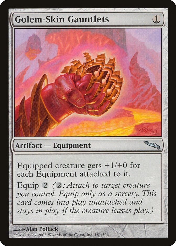 Golem-Skin Gauntlets [Mirrodin] Magic: The Gathering