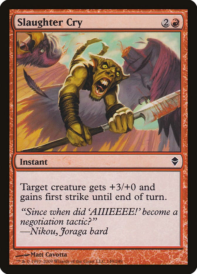 Slaughter Cry [Zendikar] Magic: The Gathering