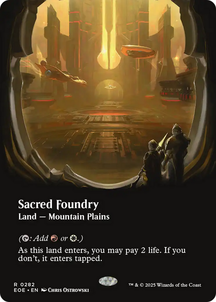 Sacred Foundry (Borderless) [Edge of Eternities] Magic: The Gathering