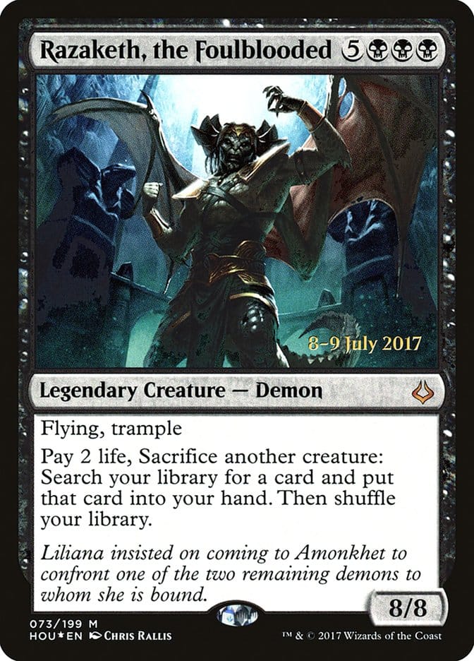 Razaketh, the Foulblooded [Hour of Devastation Prerelease Promos] Magic: The Gathering