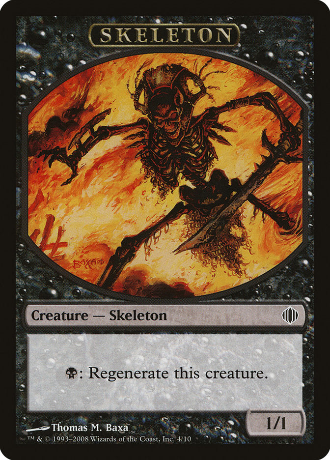 Skeleton Token [Shards of Alara Tokens] Magic: The Gathering
