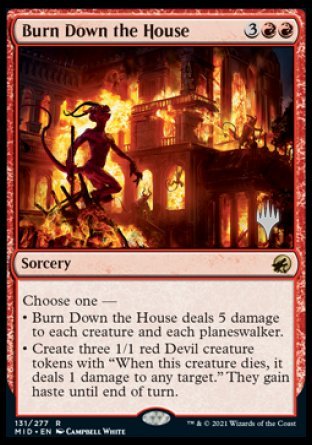 Burn Down the House (Promo Pack) [Innistrad: Midnight Hunt Promos] Magic: The Gathering