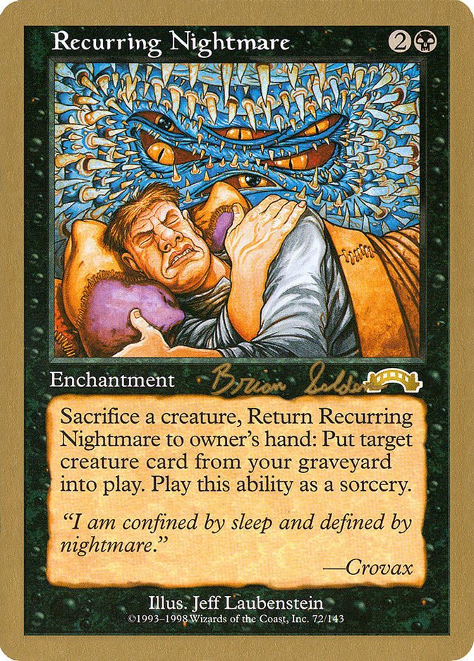 Recurring Nightmare (Brian Selden) [World Championship Decks 1998] Magic: The Gathering