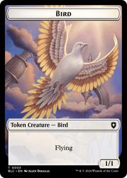 Storm Crow // Bird (003) Double-Sided Token [Bloomburrow Commander Tokens] Magic: The Gathering