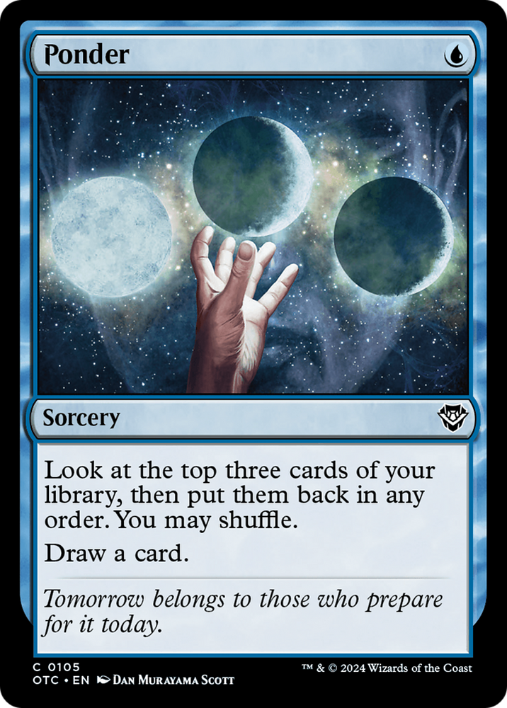 Ponder [Outlaws of Thunder Junction Commander] Magic: The Gathering