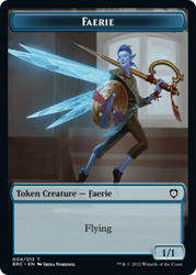 Faerie // Powerstone Double-Sided Token [The Brothers' War Commander Tokens] Magic: The Gathering