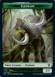 Frog Lizard // Elephant Double-Sided Token [Commander 2021 Tokens] Magic: The Gathering