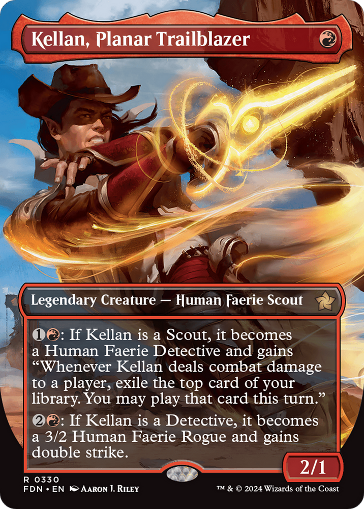Kellan, Planar Trailblazer (Borderless) [Foundations] Magic: The Gathering