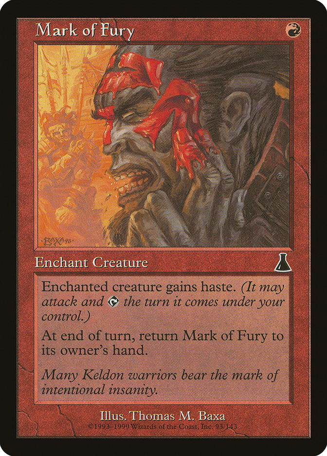 Mark of Fury [Urza's Destiny] Magic: The Gathering