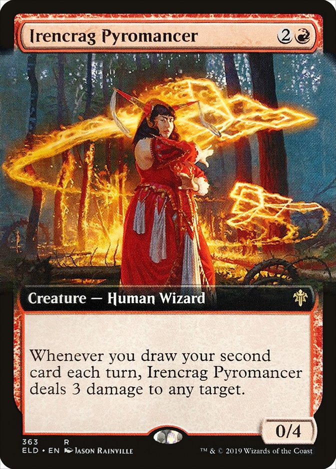 Irencrag Pyromancer (Extended Art) [Throne of Eldraine] Magic: The Gathering