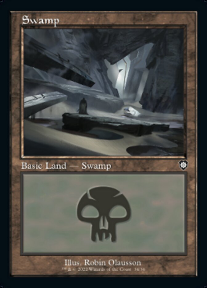 Swamp (034) (Retro) [The Brothers' War Commander] Magic: The Gathering