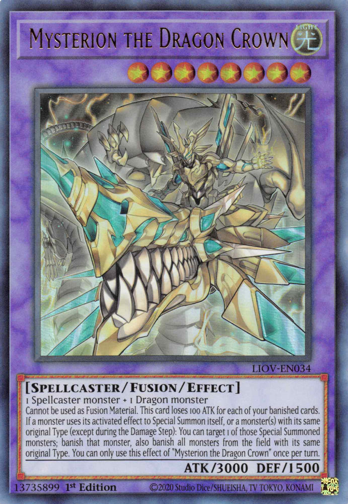 Mysterion the Dragon Crown [LIOV-EN034] Ultra Rare - Yugioh Cards For Your TCG Needs!