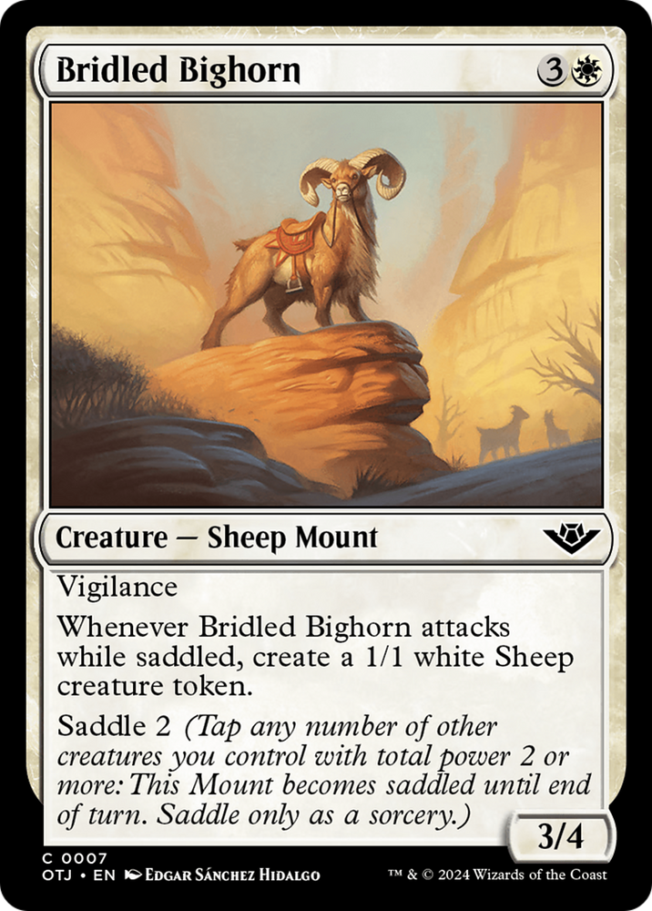 Bridled Bighorn [Outlaws of Thunder Junction] Magic: The Gathering