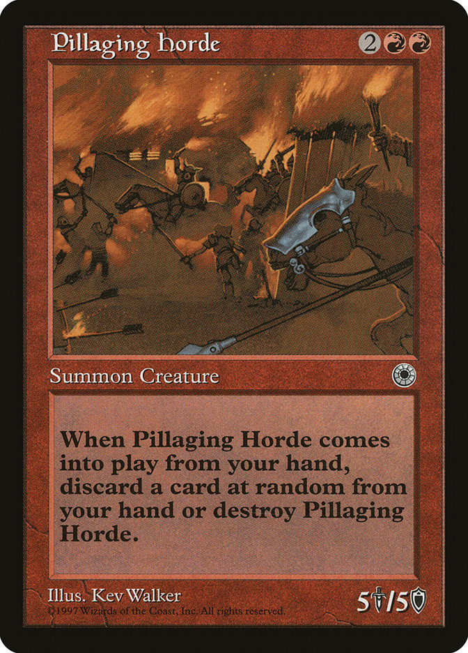 Pillaging Horde [Portal] Magic: The Gathering