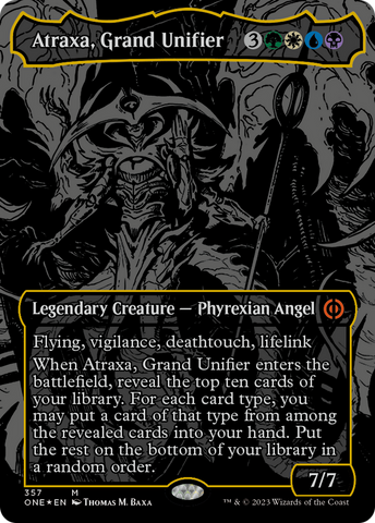 Atraxa, Grand Unifier (Oil Slick Raised Foil) [Phyrexia: All Will Be One] Magic: The Gathering