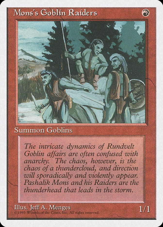 Mons's Goblin Raiders [Fourth Edition] Magic: The Gathering