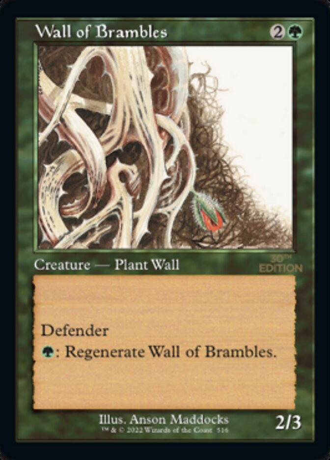 Wall of Brambles (Retro) [30th Anniversary Edition] Magic: The Gathering