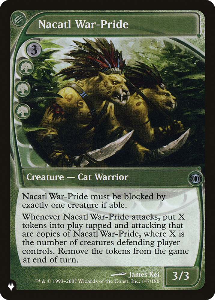 Nacatl War-Pride [The List] Magic: The Gathering