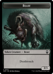 Beast (0010) (Ripple Foil) // Shapeshifter (0008) Double-Sided Token [Modern Horizons 3 Commander Tokens] Magic: The Gathering