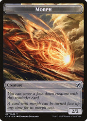 Saproling // Morph Double-Sided Token [Commander 2019 Tokens] Magic: The Gathering