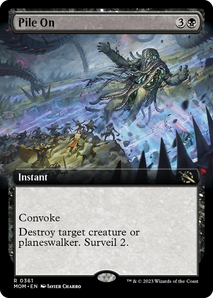 Pile On (Extended Art) [March of the Machine] Magic: The Gathering